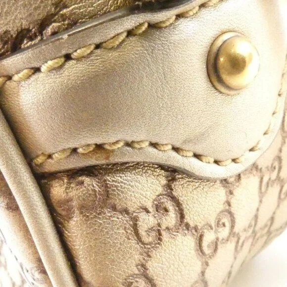 Gucci Shoulder Bag Leather Gold - Picture 4 of 10